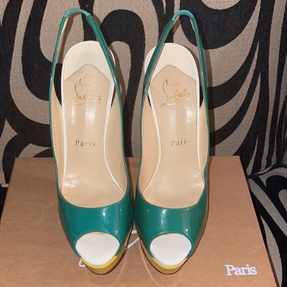 Multicolor Slingback Platforms - image 3